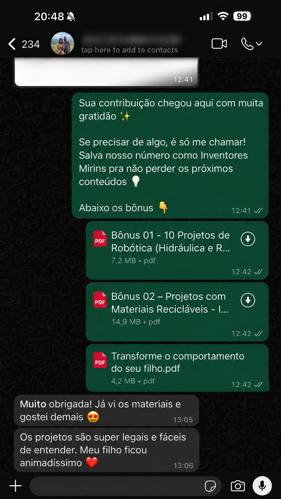 Depoimento WhatsApp 2